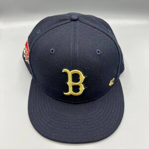 Boston Red Sox Hat Men 8 Navy Jackie Robinson 59Fifty New Era‎ MLB Fitted Cap